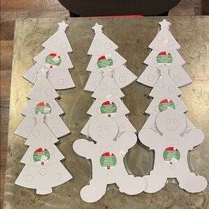 White Christmas Tree and Gingerbread Man Craft Set
